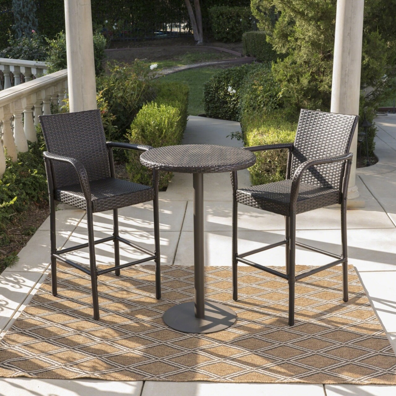 Wicker bar set outdoor 2025